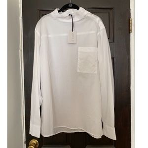 Deveaux Mockneck White Blouse NWT size 4